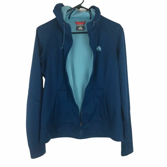 Nike ACG Jacket Full Zip Hoodie Thermal Soft‎ Shell Size M Womens Blue - Picture 4 of 9